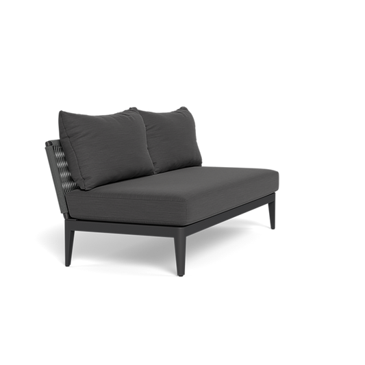 Shop Harbour Hamilton 2 Seat Armless Sofa (Aluminum Asteroid / Panama Grafito / Rope Dark Grey)