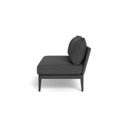 Shop Harbour Hamilton 2 Seat Armless Sofa (Aluminum Asteroid / Lisos Grafito / Rope Dark Grey)