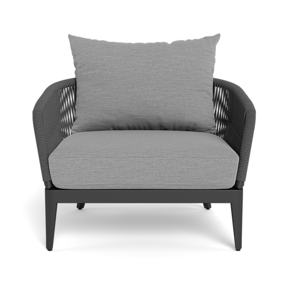 Shop Harbour Hamilton Lounge Chair (Aluminum Asteroid / Panama Grafito / Rope Dark Grey)