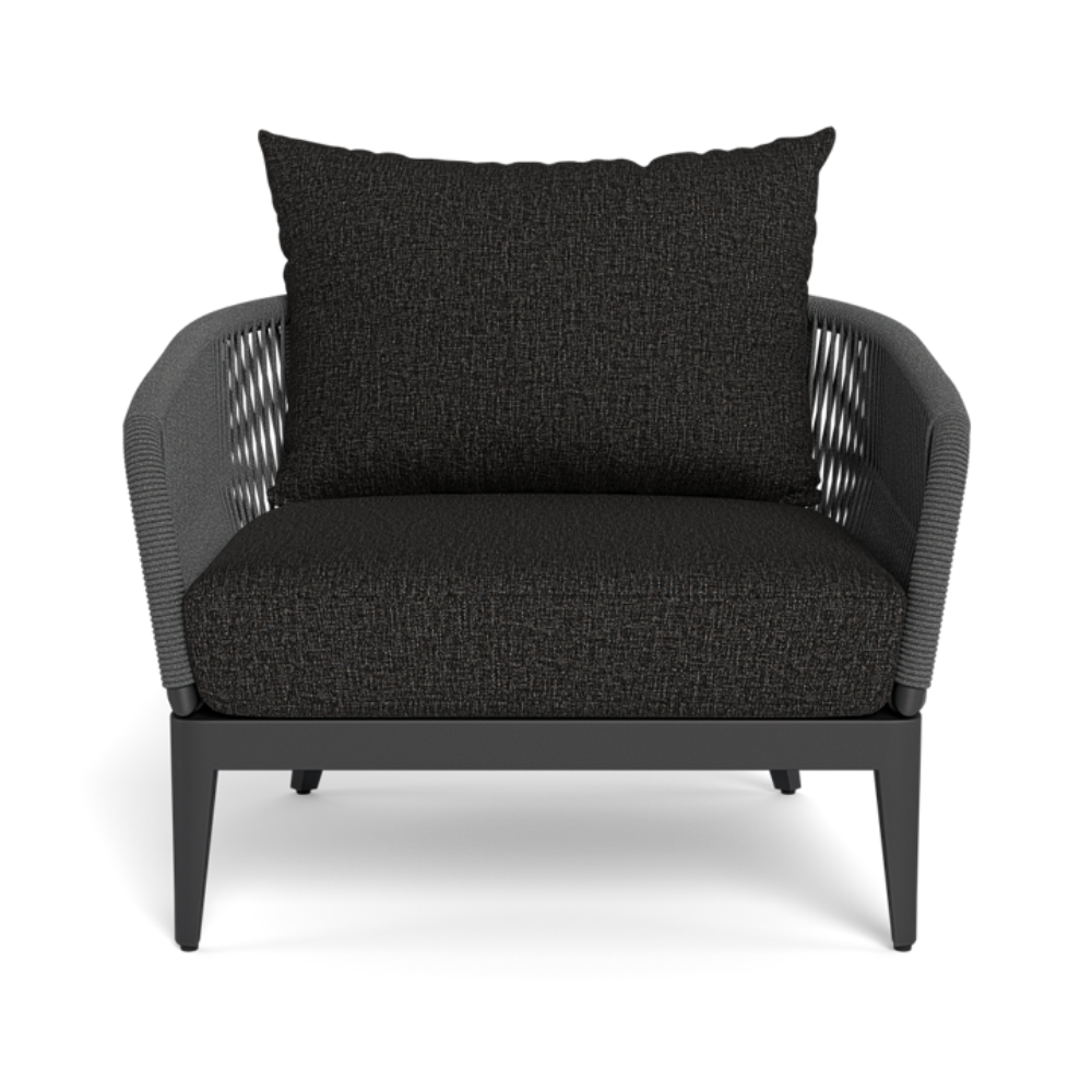 Shop Harbour Hamilton Lounge Chair (Aluminum Asteroid / Panama Grafito / Rope Dark Grey)