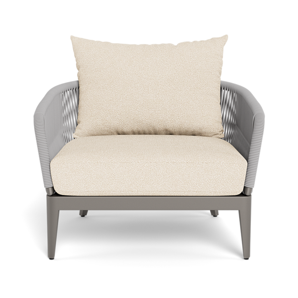 Shop Harbour Hamilton Lounge Chair (Aluminum Taupe / Panama Marble / Rope Light Grey)