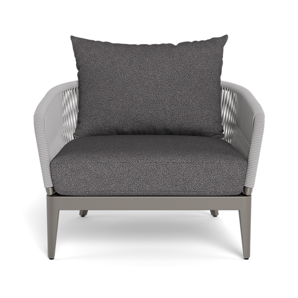 Shop Harbour Hamilton Lounge Chair (Aluminum Taupe / Panama Marble / Rope Light Grey)