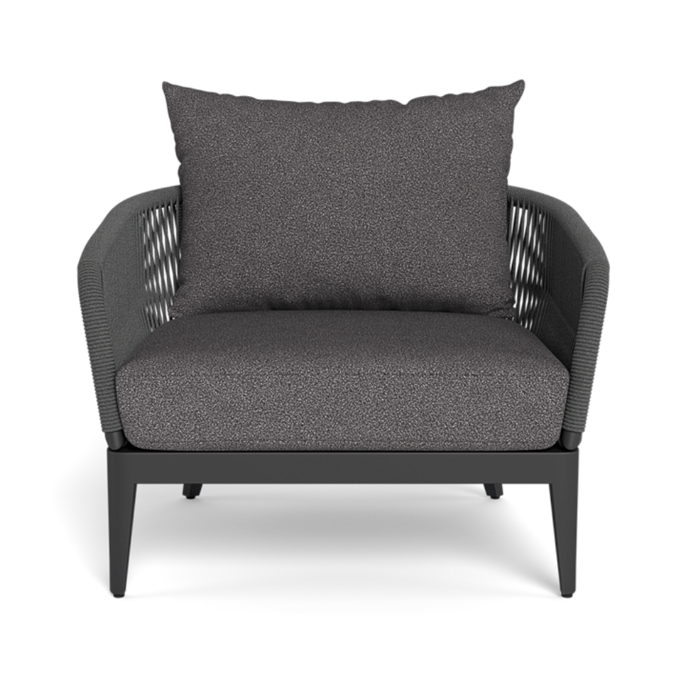 Shop Harbour Hamilton Lounge Chair (Aluminum Asteroid / Panama Grafito / Rope Dark Grey)