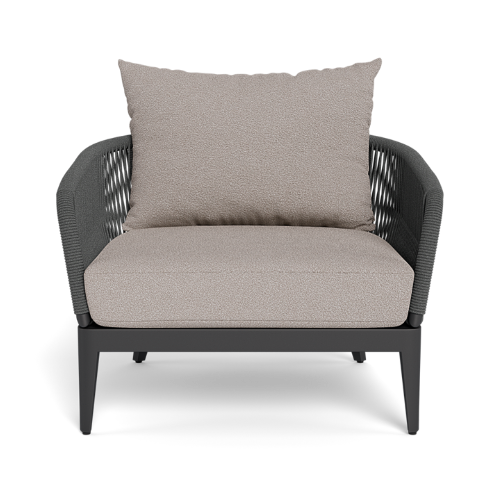 Shop Harbour Hamilton Lounge Chair (Aluminum Asteroid / Panama Grafito / Rope Dark Grey)