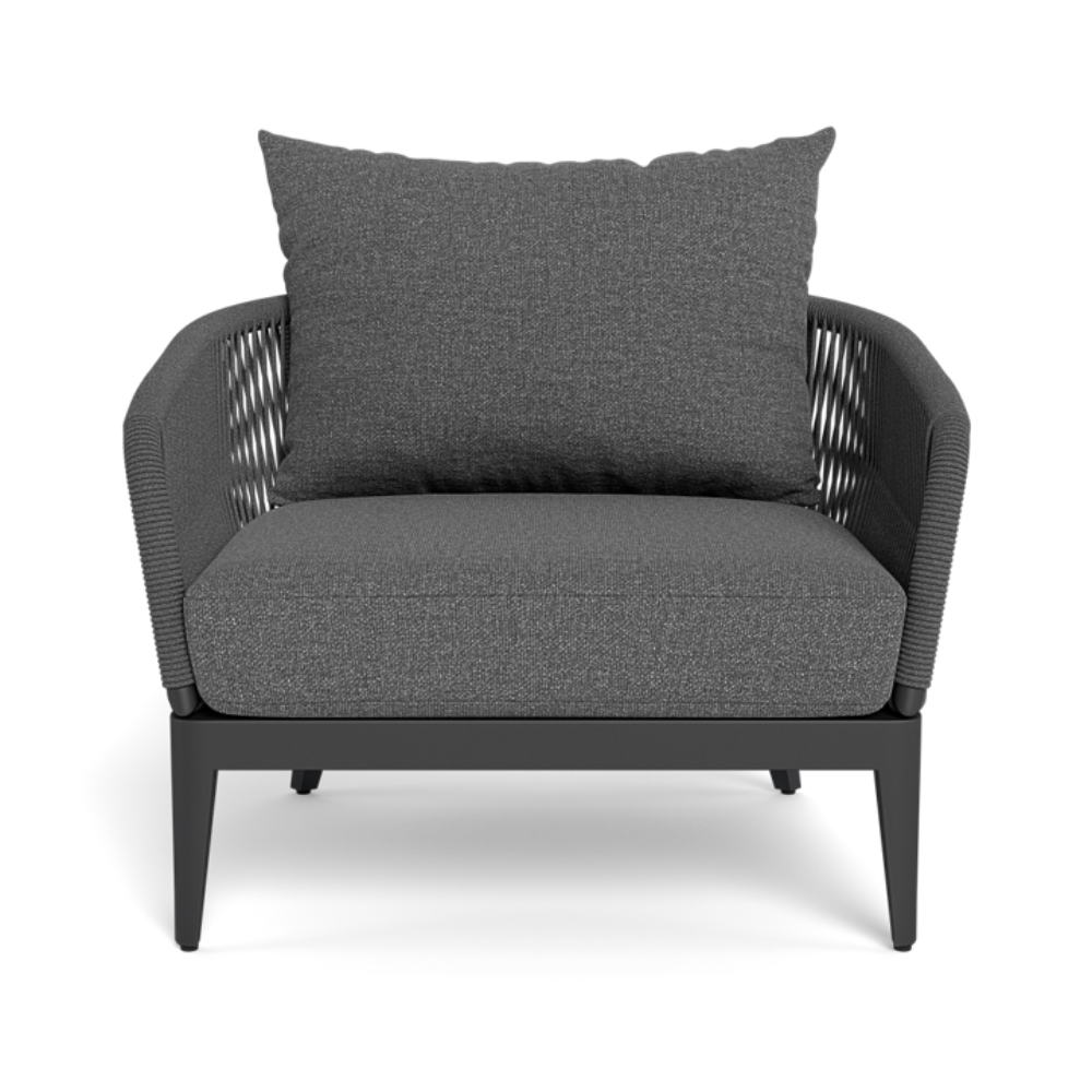 Shop Harbour Hamilton Lounge Chair (Aluminum Asteroid / Panama Grafito / Rope Dark Grey)