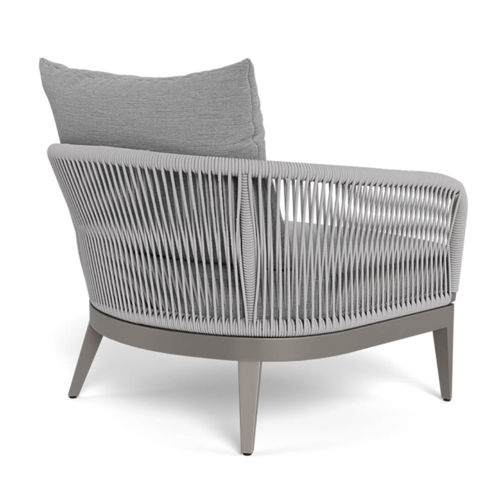 Shop Harbour Hamilton Lounge Chair (Aluminum Taupe / Panama Marble / Rope Light Grey)