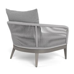 Shop Harbour Hamilton Lounge Chair (Aluminum Taupe / Panama Marble / Rope Light Grey)