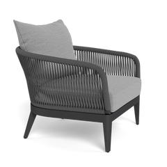 Shop Harbour Hamilton Lounge Chair (Aluminum Asteroid / Panama Grafito / Rope Dark Grey)