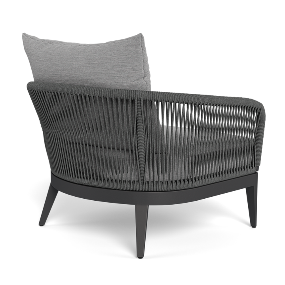 Shop Harbour Hamilton Lounge Chair (Aluminum Asteroid / Panama Grafito / Rope Dark Grey)