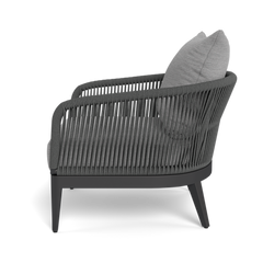 Shop Harbour Hamilton Lounge Chair (Aluminum Asteroid / Panama Grafito / Rope Dark Grey)