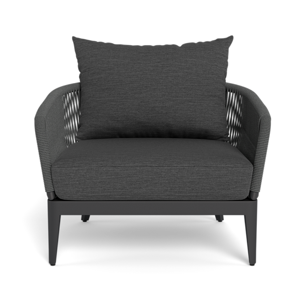 Shop Harbour Hamilton Lounge Chair (Aluminum Asteroid / Panama Grafito / Rope Dark Grey)