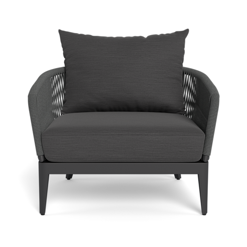 Shop Harbour Hamilton Lounge Chair (Aluminum Asteroid / Panama Grafito / Rope Dark Grey)