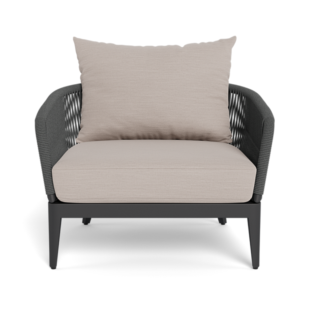 Shop Harbour Hamilton Lounge Chair (Aluminum Asteroid / Panama Grafito / Rope Dark Grey)