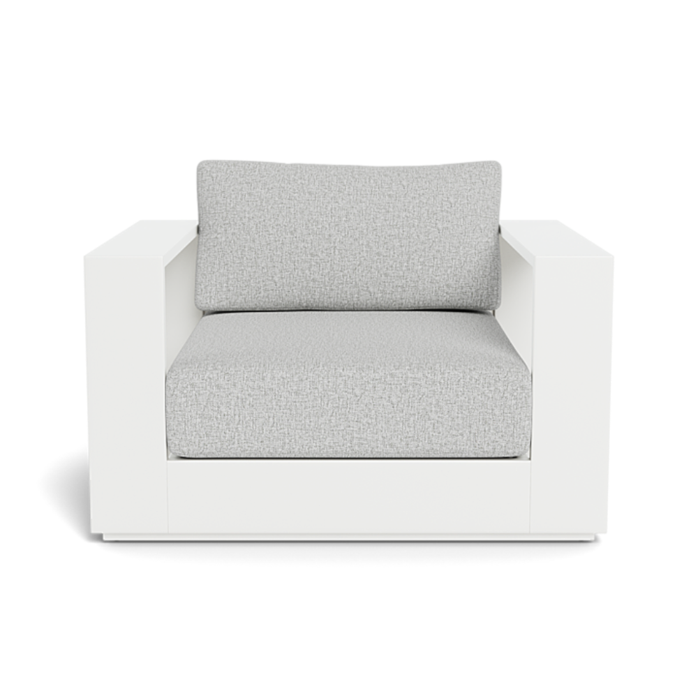 Shop Harbour Hayman Lounge Chair (Aluminum White / Panama Marble / Batyline White)