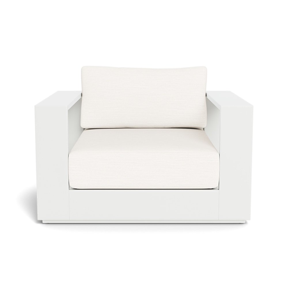 Shop Harbour Hayman Lounge Chair (Aluminum White / Panama Marble / Batyline White)