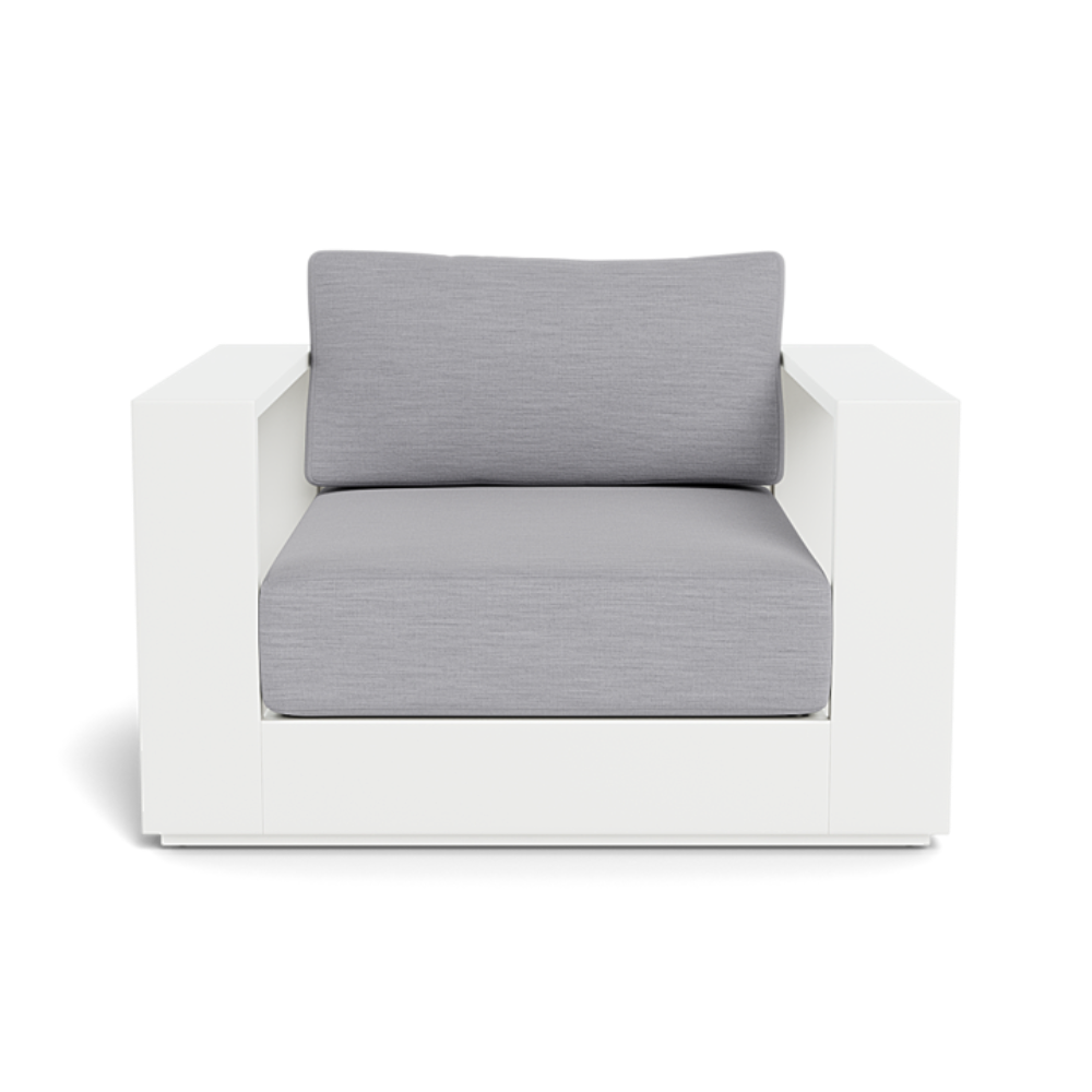 Shop Harbour Hayman Lounge Chair (Aluminum White / Panama Marble / Batyline White)