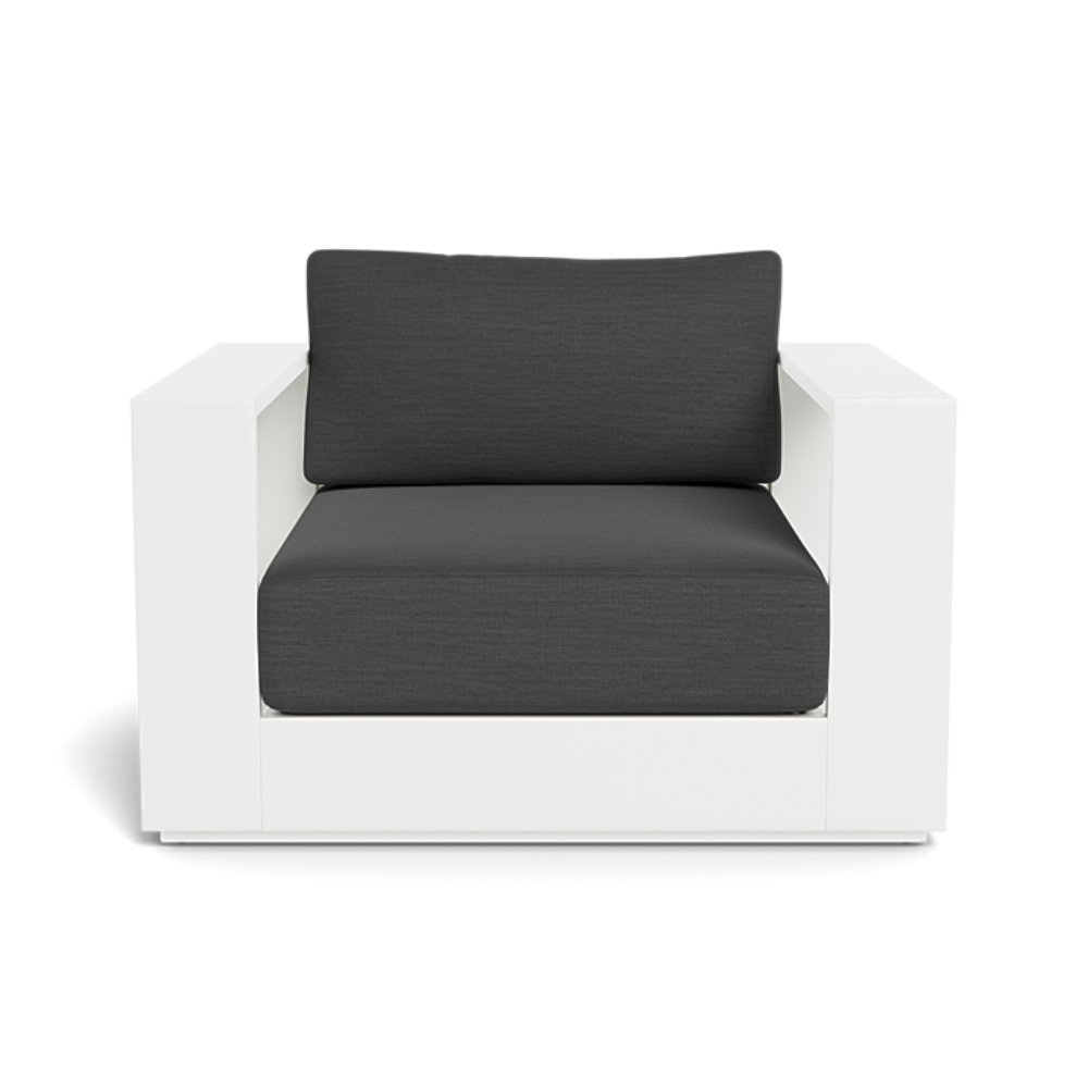 Shop Harbour Hayman Swivel Lounge Chair (Aluminum White / Panama Marble / Batyline White)