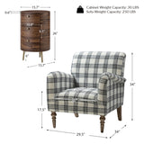 Sadie Upholstered Armchair with End Table,2-Piece Living Room Sets