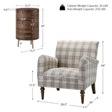 Sadie Upholstered Armchair with End Table,2-Piece Living Room Sets