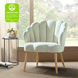 Ariel Scalloped Velvet Armchair