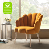 Ariel Scalloped Velvet Armchair