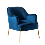 Marina 26" Wide Contemporary Velvet Armchair with Recessed Arms