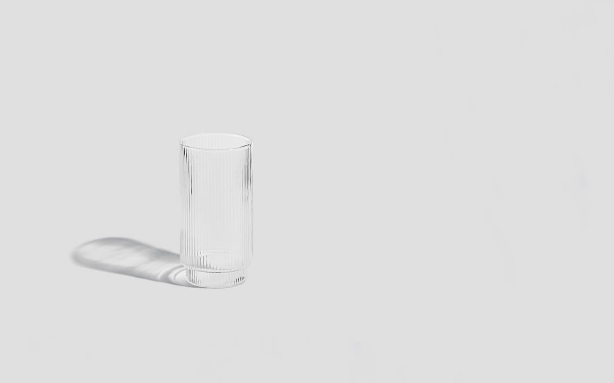 Tall Ridged Glassware