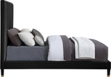 Harlie Velvet Bed - Chic Contemporary Design with Elegant Brass Nailheads & Sophisticated Style