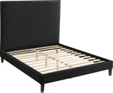 Harlie Velvet Bed - Chic Contemporary Design with Elegant Brass Nailheads & Sophisticated Style