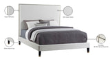 Harlie Velvet Bed - Chic Contemporary Design with Elegant Brass Nailheads & Sophisticated Style