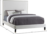 Harlie Velvet Bed - Chic Contemporary Design with Elegant Brass Nailheads & Sophisticated Style
