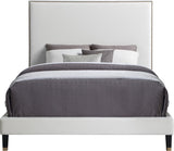 Harlie Velvet Bed - Chic Contemporary Design with Elegant Brass Nailheads & Sophisticated Style