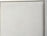 Harlie Velvet Bed - Chic Contemporary Design with Elegant Brass Nailheads & Sophisticated Style