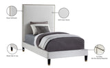 Harlie Velvet Bed - Chic Contemporary Design with Elegant Brass Nailheads & Sophisticated Style