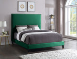 Harlie Velvet Bed - Chic Contemporary Design with Elegant Brass Nailheads & Sophisticated Style
