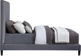 Harlie Velvet Bed - Chic Contemporary Design with Elegant Brass Nailheads & Sophisticated Style