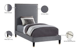 Harlie Velvet Bed - Chic Contemporary Design with Elegant Brass Nailheads & Sophisticated Style