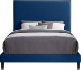 Harlie Velvet Bed - Chic Contemporary Design with Elegant Brass Nailheads & Sophisticated Style