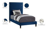 Harlie Velvet Bed - Chic Contemporary Design with Elegant Brass Nailheads & Sophisticated Style