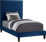 Harlie Velvet Bed - Chic Contemporary Design with Elegant Brass Nailheads & Sophisticated Style