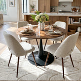 Harold & Edwin 40'' Modern Round Dining Table Set for 4 (5-Piece)