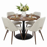 Harold & Edwin 40'' Modern Round Dining Table Set for 4 (5-Piece)