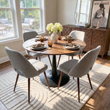 Harold & Edwin 40'' Modern Round Dining Table Set for 4 (5-Piece)