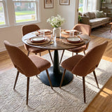Harold & Edwin 40'' Modern Round Dining Table Set for 4 (5-Piece)