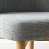 Havana Linen Upholstered Dining Chair with Solid Wood Legs (Set of 8)