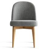 Havana Linen Upholstered Dining Chair with Solid Wood Legs (Set of 8)