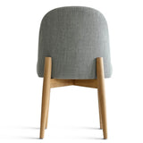 Havana Linen Upholstered Dining Chair with Solid Wood Legs (Set of 8)