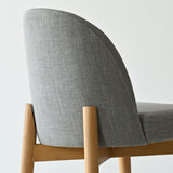 Havana Linen Upholstered Dining Chair with Solid Wood Legs (Set of 2)