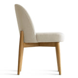 Havana Linen Upholstered Dining Chair with Solid Wood Legs (Set of 8)