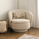 Hera Upholstered Swivel Barrel Chair (1-Piece)